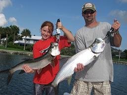 Father daughter tag team Palm Beach tarpon.